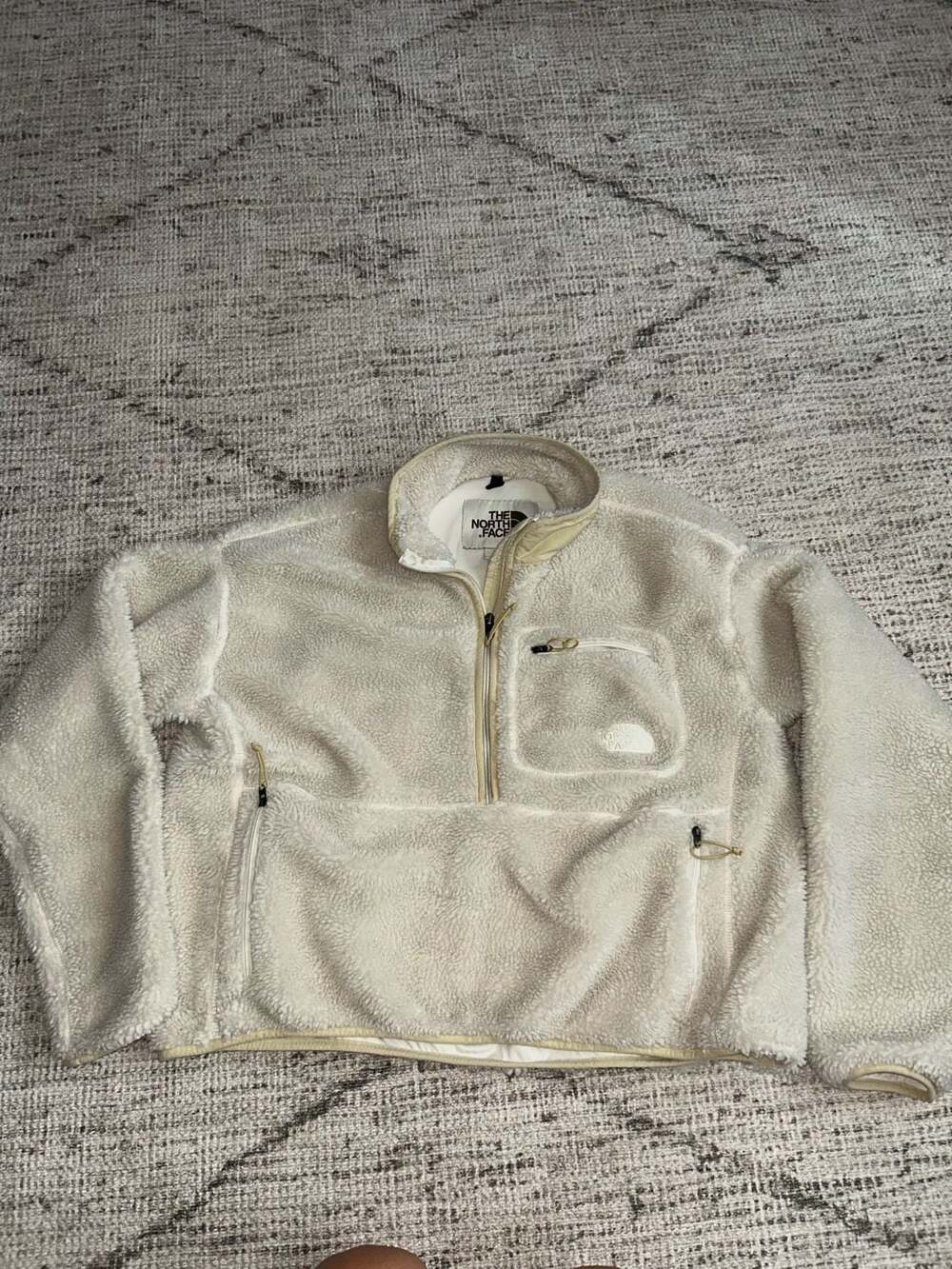 The North Face Women's Extreme Pile 1/2 Zip Fleece Pullover in Gardenia White